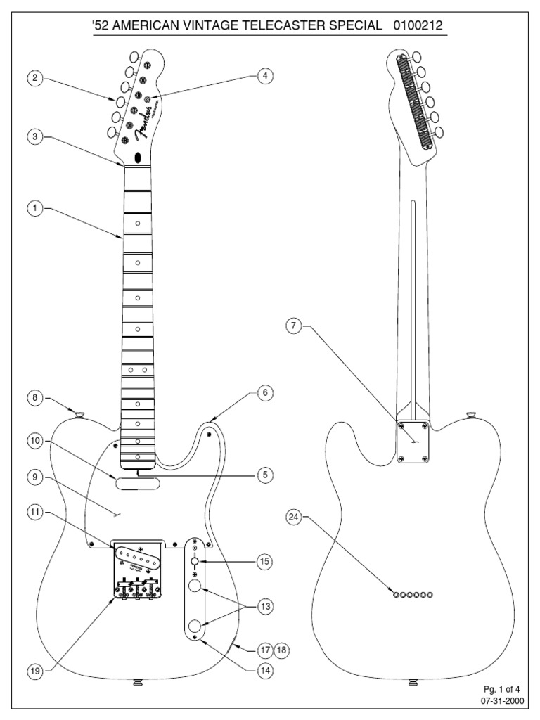 52 American Vintage Telecaster Special 0100212 | PDF