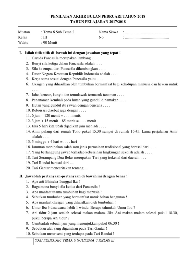 SOAL KELAS 3 TEMA 6 2 revisi .docx