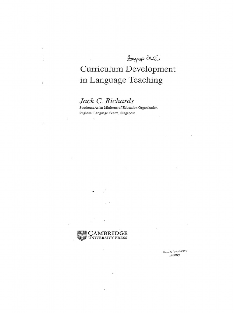 Curriculum Development in Language Teaching PDF | PDF