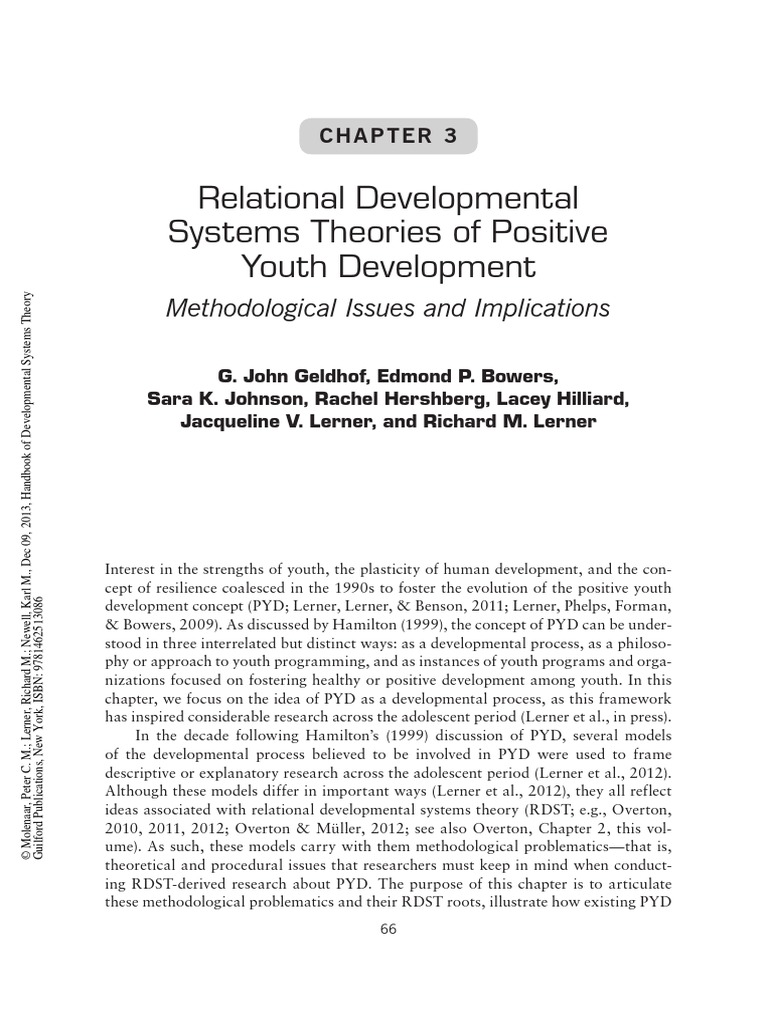 Geldhof Et Al 2014 Relational Developmental Systems Theories of ...