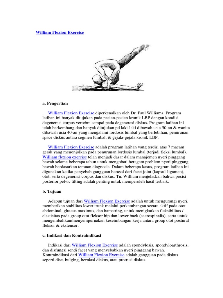 William Flexion Exercise | PDF | Kajian Bahasa Asing | Sains & Matematika