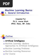 Machine Learning Basics: 1. General Introduction