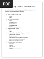 Download Laundry Service Questionnaire by Arnav Bhandari SN375741635 doc pdf