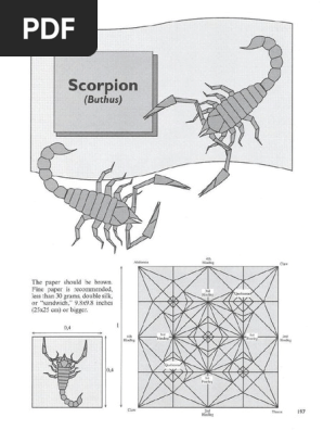 蝎子－Origami Menagerie-21 Challenging Models - Manuel Sirgo