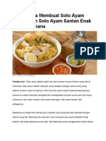 Resep Soto Ayam Bening