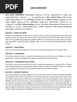 Lease Agreement