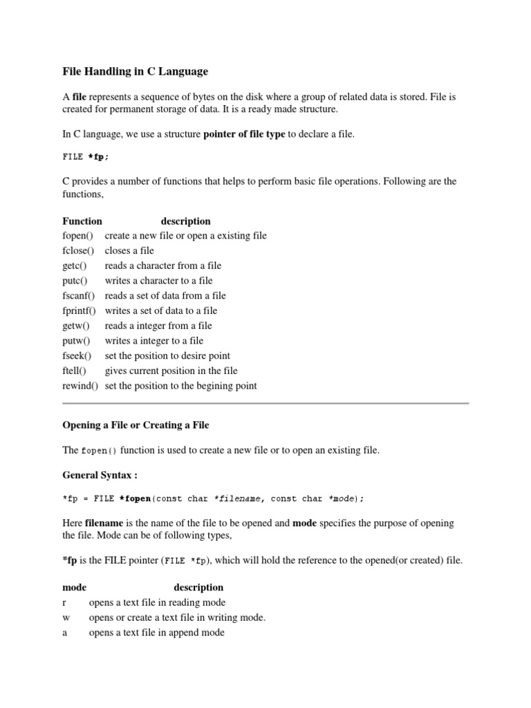 A Comprehensive Guide to File Handling and Data Structures in C ...
