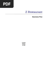 Download Z Restaurant Business Plan by Bradley Lawrence SN37576016 doc pdf