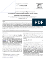 Optimal Operation of Simple Refrigeration Cycles Part I: Degrees of Freedom and Optimality of Sub-Cooling