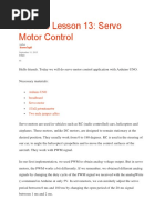 Arduino Lesson 13 Servo Motor Control