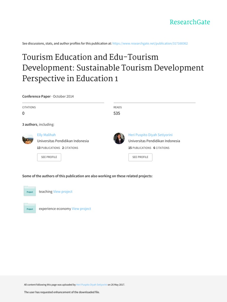 Edu-Tourism and Sustainable Development | PDF | Tourism | Curriculum