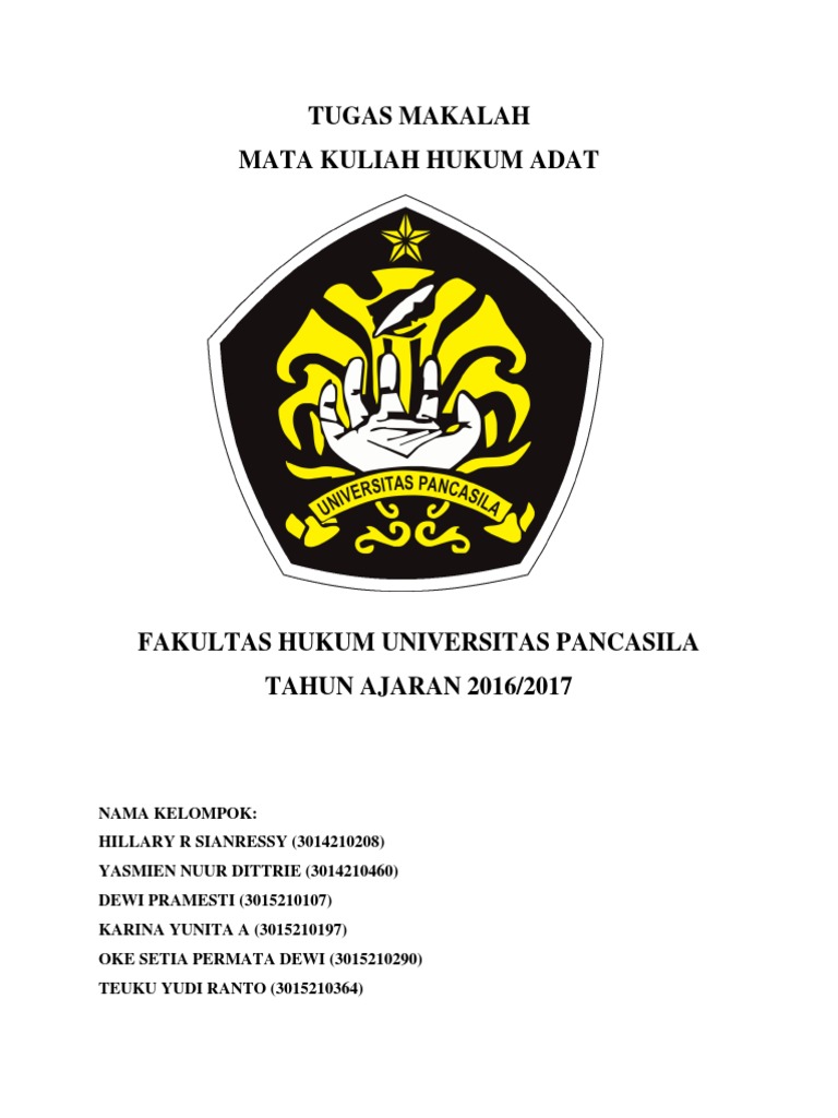 Tugas Makalah Hukum Adat Docx