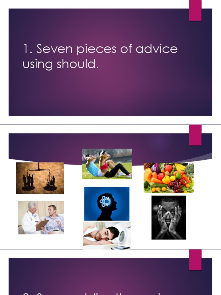 Seven Pieces of Advice Using Should | PDF