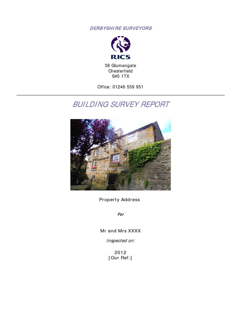 Building Survey Report Sample | Download Free PDF | Roof | Chimney
