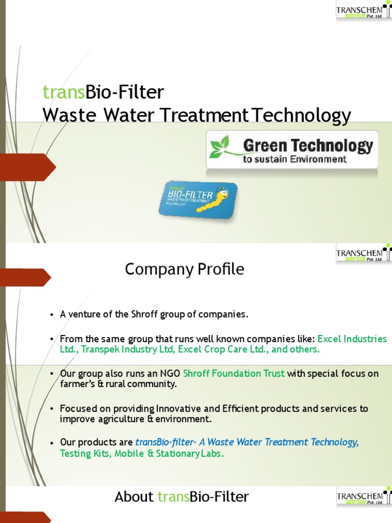 transBio-Filter Wastewater Treatment System | PDF | Wastewater | Sewage