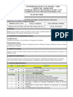 Plano de Curso - Estruturas de Contenção - 2017-1