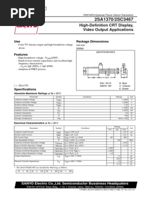 2 Sa 1370 | PDF | Bipolar Junction Transistor | Electrical
