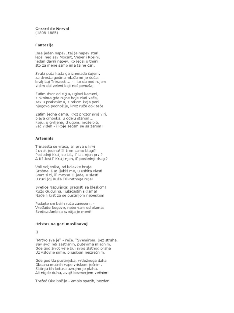 Gerard de Nerval PDF | PDF