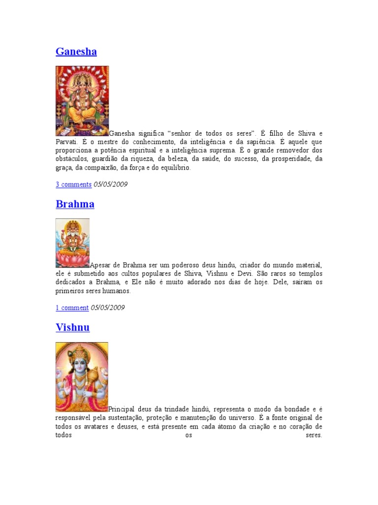 Deuses Hindu | PDF | Shiva | Divindades hindus, image size:768x1024
