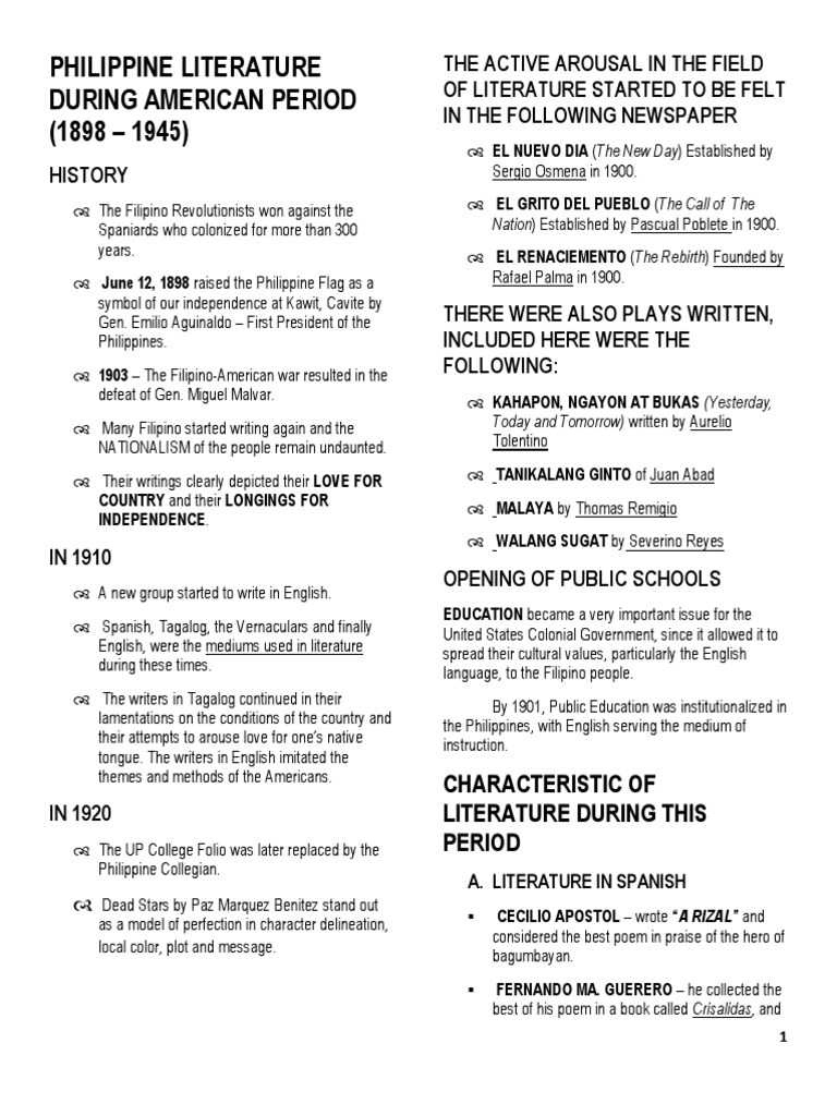 philippine-literature-during-american-period-pdf-philippines-poetry