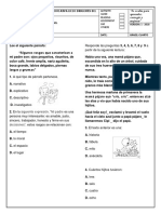 Evaluación de Español Cuarto 2018