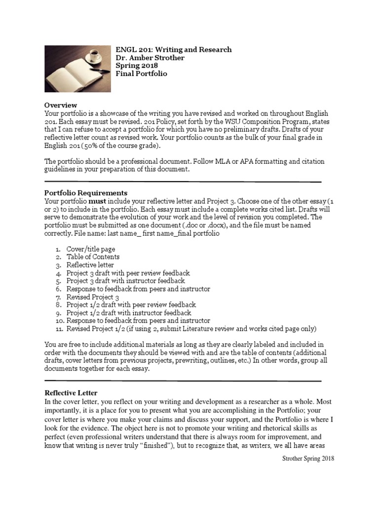 Final Portfolio Instructions | PDF | Essays | Evaluation