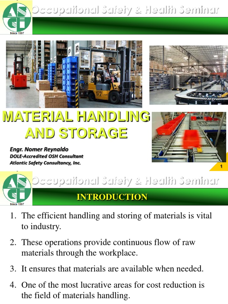 MatHandling and Storing | PDF | Forklift | Occupational Safety And Health