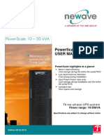 Powerscale User Manual: Three-Phase Ups System Power Range: 10-50kva