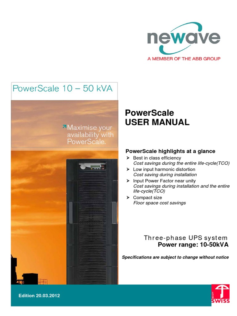 PowerScale UPS User Manual 10-50kVA | PDF