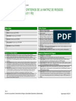 Criterios de Matriz de Riesgos