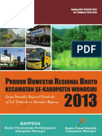 Produk Domestik Regional Bruto Kecamatanse-Kabupaten Wonogiri 2013