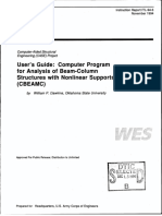 User's Guide: Computer Program For Analysis of Beam-Column