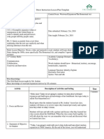 Direct Instruction Lesson Plan Template: Activity Description of Activities and Setting Time