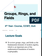 Groups, Rings, and Fields: 4 Year-Course, Ccsit, Uoa