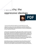 Patriarchy The Oppressive Ideology..