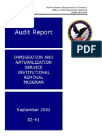 2002 - Ins Oig Institutional Removal Program