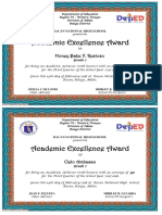 Academic Excellence Award: Honey Babe V. Restoso
