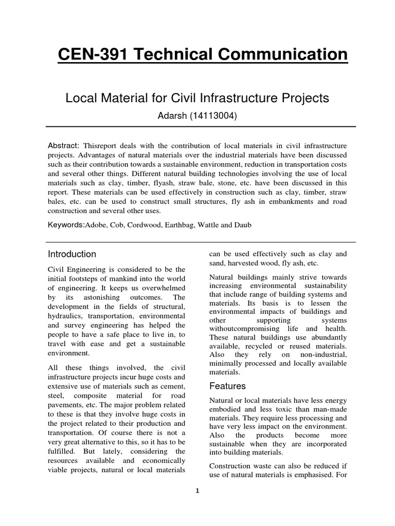 Local materials boost infrastructure projects pdf building