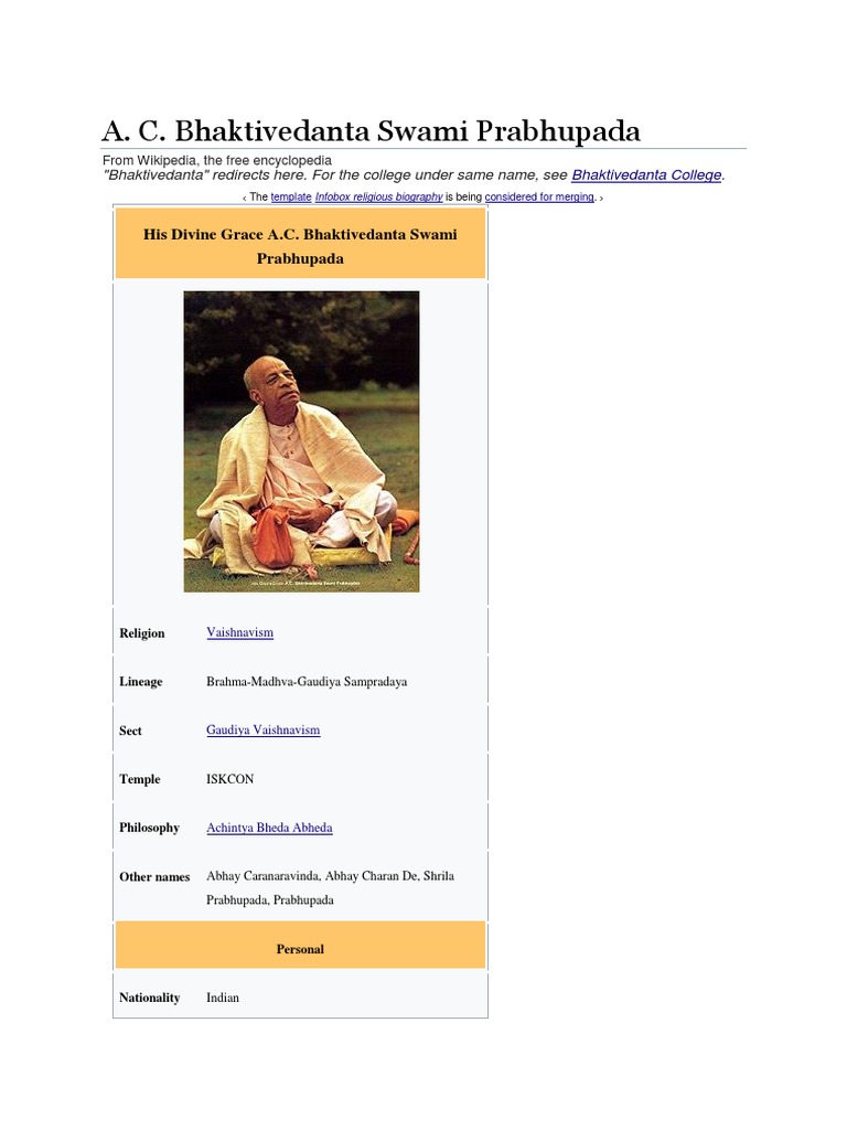 Prabhupad A | PDF | Vaishnavism | Indian Religions