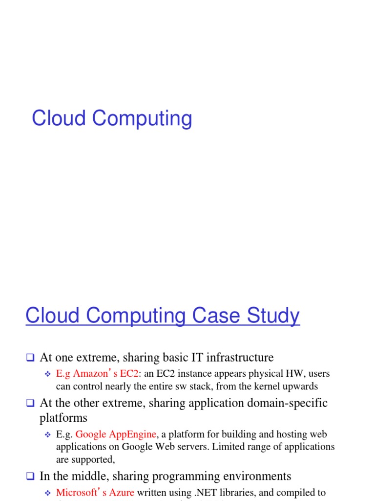 Amazon Cloud Computing Case Study | PDF | Microsoft Azure | Cloud Computing
