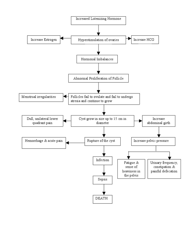 Patho Physiology Ovarian Cyst PDF Ovary Luteinizing Hormone