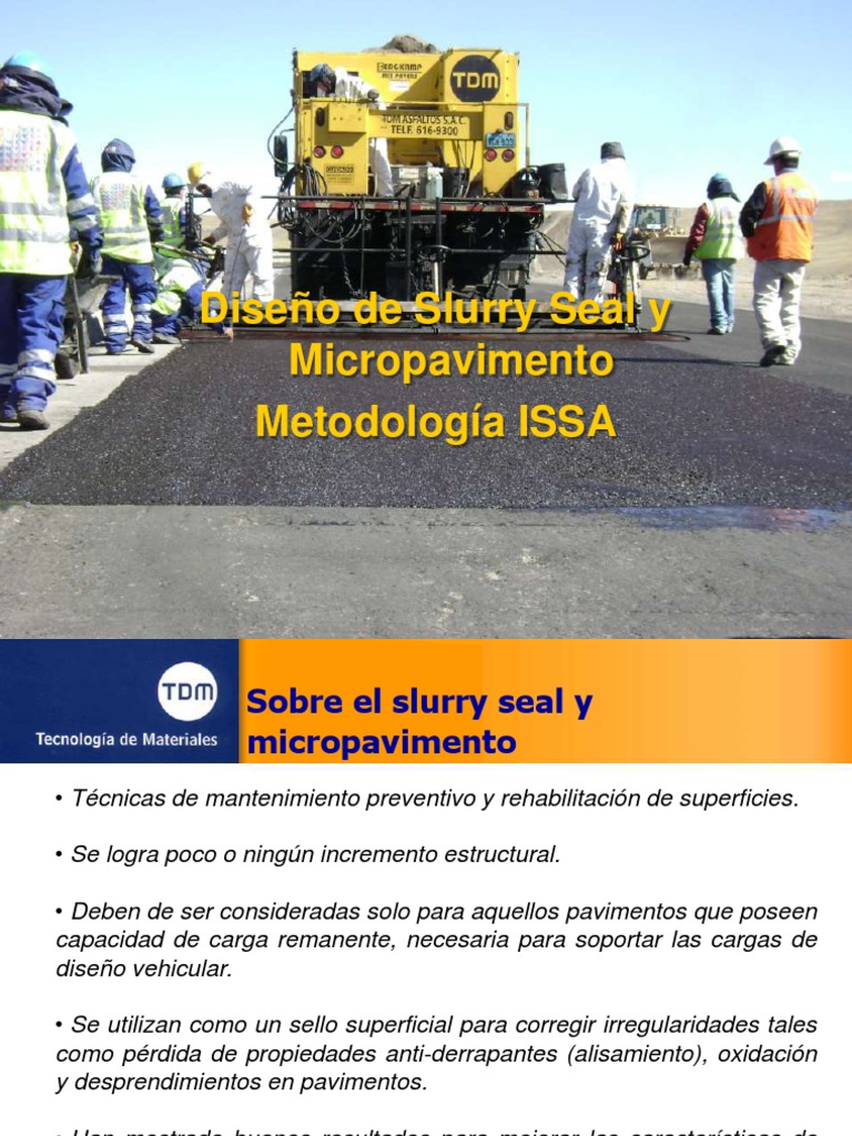 Diseno Slurry Seal y Micropavimento | PDF | Cemento | Agua