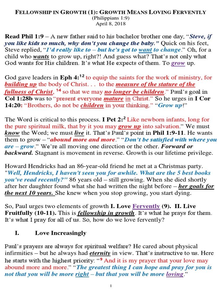 Fervent Love and Spiritual Growth | PDF | Love | Jesus