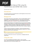 Rendering XML Data As HTML Using XSL Transformation and ASP - Net XML Control