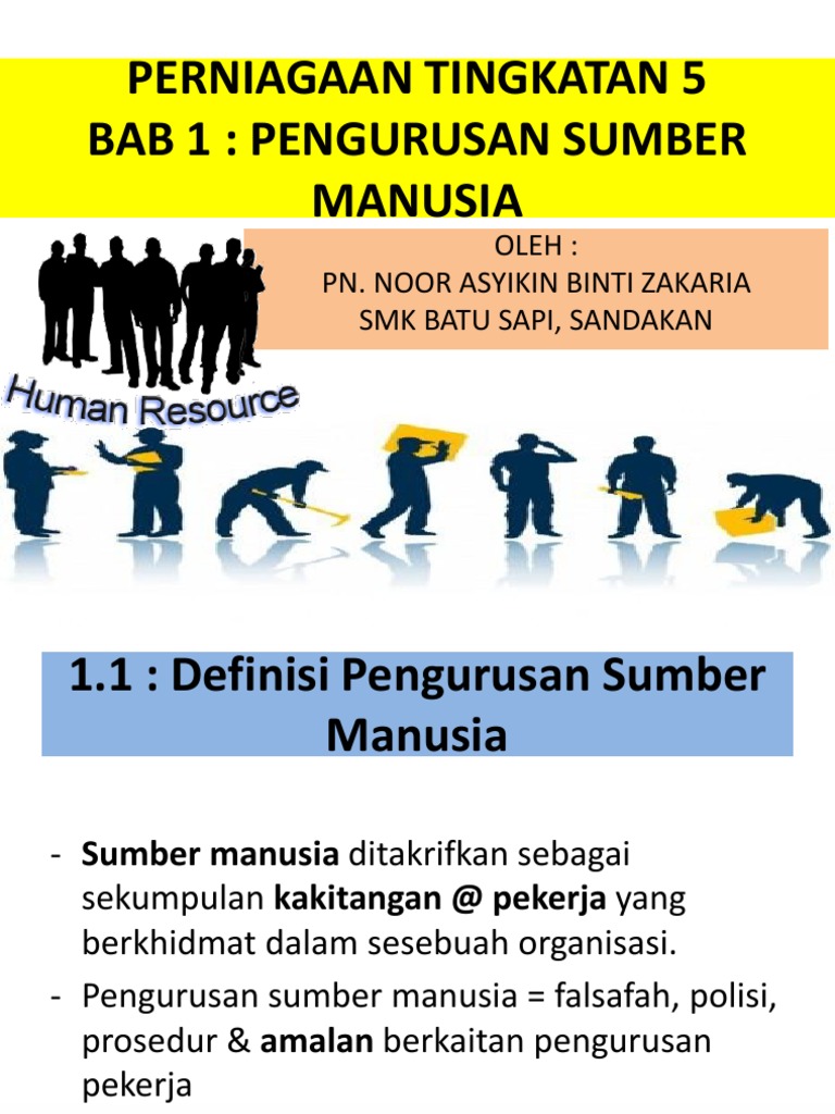 Bab 1 Pengurusan Sumber Manusia  PDF