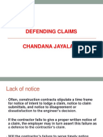 CPD On Defending Claims (Bahrain 2016)