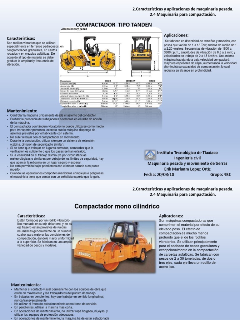 Maquinaria para Compactacion | PDF | Eje | Neumático