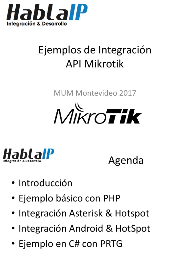Integración API Mikrotik en C# y PHP | PDF | Android (sistema operativo ...