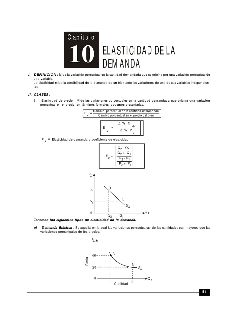 Elasticidad de la Demanda y Oferta | PDF | Elasticidad (economía ...