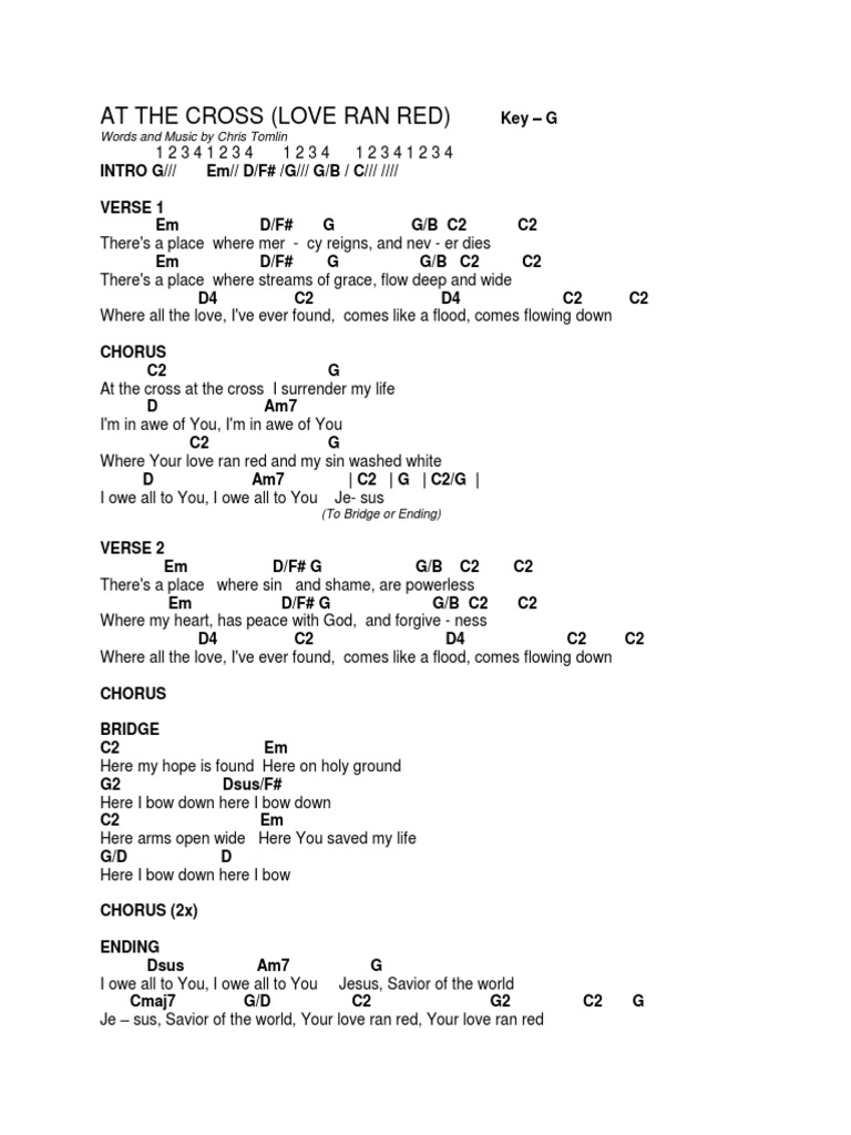 At The Cross Love Ran Red G | PDF